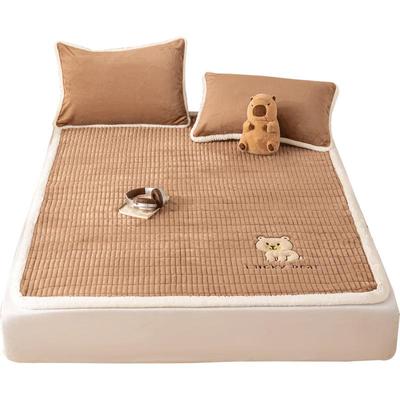 无印良品牛奶绒床褥软盖垫家用