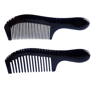 天然牛角梳子女按摩梳头皮大齿头部经络木梳防静电脱发家用男梳子