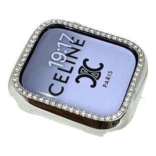 QALUO闪钻单排钻保护壳适用apple watchS11/S10代iwatch9苹果手表se/8/7/6/5/4硬壳套40/41/42/46mm男女Ultra