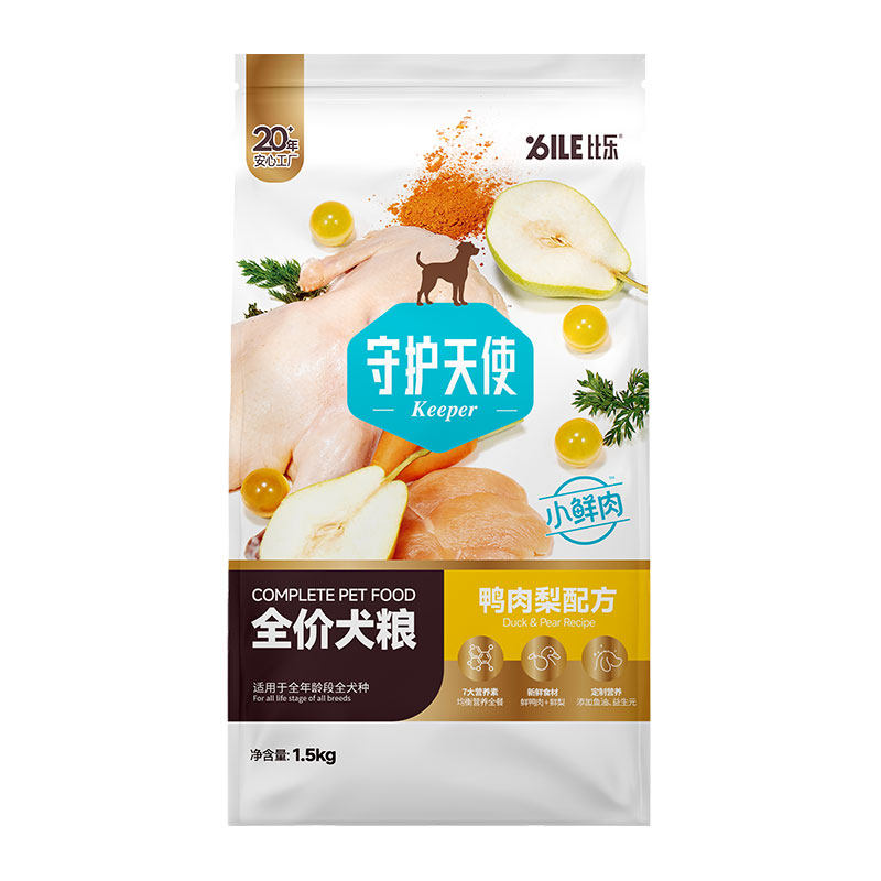 比乐狗粮原味鲜守护者鸭肉梨犬粮