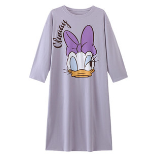 长款到脚裸睡裙春秋季睡衣女款长袖可爱黛西纯棉初高中学生家居服