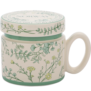 复古马克杯带盖水杯办公室杯子高级感轻奢高颜值情侣杯陶瓷咖啡杯