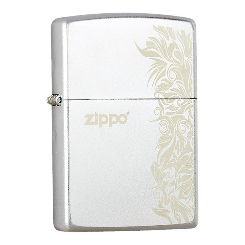 官方Zippo芝宝正版防风煤油打火机之宝磨砂zip富贵繁花男士送礼zp