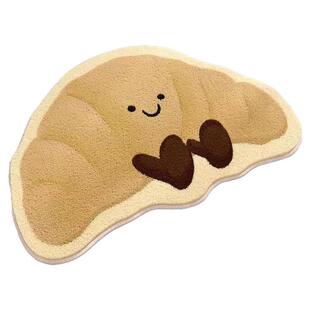 可爱面包仿羊绒地毯浴室吸水地垫2024家用卫生间厕所门口防滑脚垫