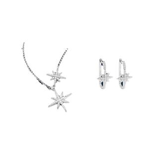 APM Monaco双流星项链耳环套组女首饰高级气质礼盒38妇女节礼物