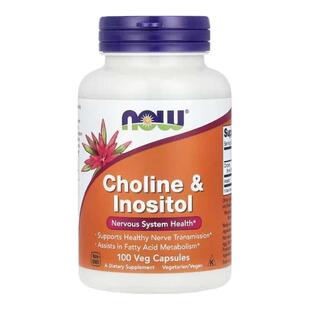 NowFoods进口诺奥胆碱和肌醇B族复合维生素神经大脑健康代谢