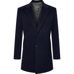 【柴斯特羊绒】报喜鸟男士秋冬新款商务正装毛呢大衣羊毛藏青外套