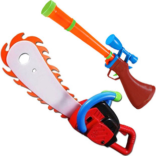 光头电锯套装全套儿童枪砍树伐木帽子电动声光3岁男孩玩具强