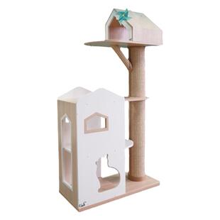 CatS猫爬架天空之城超大城堡拼色实木猫家具猫窝剑麻柱猫抓柱包邮
