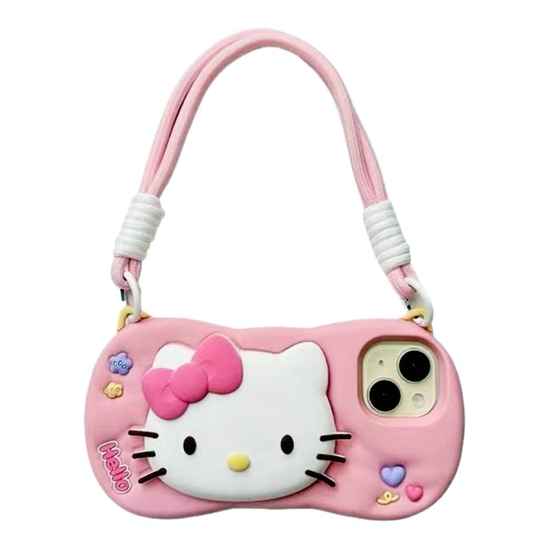 日本凯蒂猫立体蝴蝶结苹果手机壳