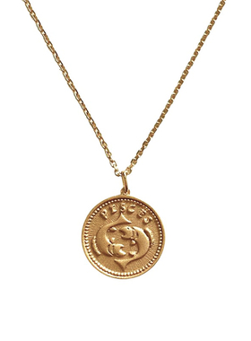 温莎十二星座系列硬币复古项链