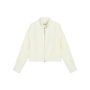 SS for me 清冷老钱 立领双拉链短外套女宽松设计感机车夹克上衣