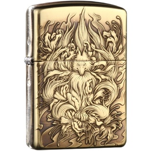 打火机zippo正版纯铜蝎子九尾狐芝宝男士收藏级外壳限量绝版z煤油