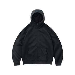 714street花纱连帽拉链开衫卫衣男2026春季情侣重磅高领上衣外套