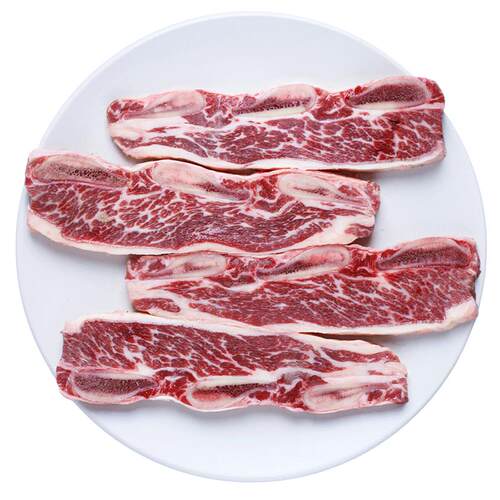 肉管家原切牛仔骨澳洲牛排500g牛肉新鲜带骨牛小排烧烤烤肉食材
