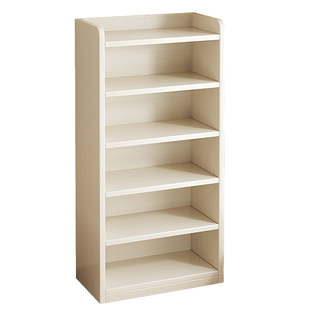 实木书架落地置物架一体靠墙收纳储物柜子学生书桌旁家用书柜MF15