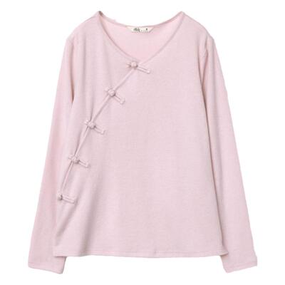 棉叙中式复古斜襟长袖T恤