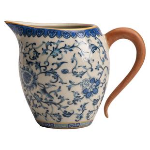 青花汝窑美人公道杯满花珐琅彩茶海公杯匀茶器分茶器功夫茶具配件