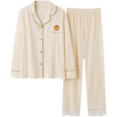 浪莎纯棉睡衣情侣全棉条纹款