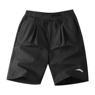 安踏运动裤女裤夏季冰丝速干薄款透气宽松大码跑步五分裤休闲短裤