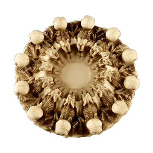 【解尔邪念】暗黑复古做旧质感个性哥特髅髑树脂烟灰缸 另类摆件