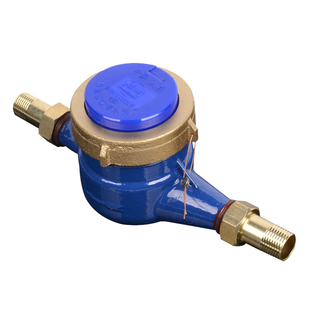 家用水表自来水4分6分旋翼式数字水表铜接头冷热水表防滴漏型水表