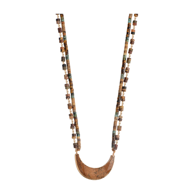 CHEZLOOPS地图石吊坠复古感长链