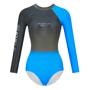AquaPlay连体泳衣女游泳泡温泉保守显瘦游泳衣泳装冲浪服潜水服