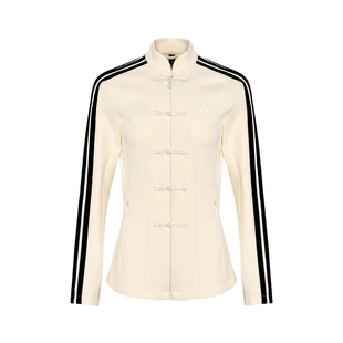 阿迪达斯三条纹新中式修身夹克Spacer Slim春针织衫外套HY2129