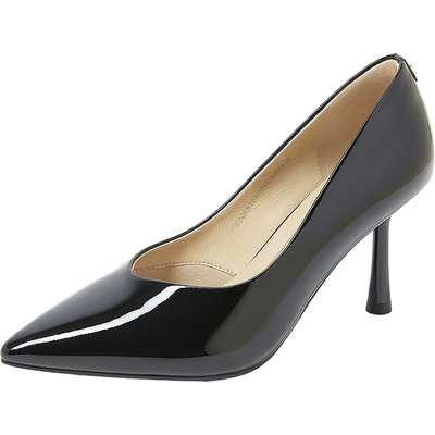 康莉明星同款真皮高跟鞋