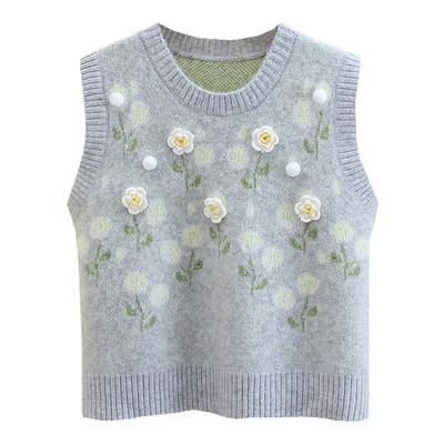 衬衫叠穿马甲女时髦洋气毛衣背心