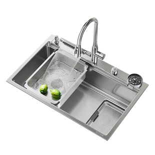 大尺寸厨房大单槽洗碗机替换水槽304不锈钢洗菜盆8848/9050/9950