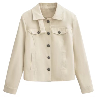 Lovedeath【英区学姐】灰白色夹克外套女韩系气质显瘦收腰上衣