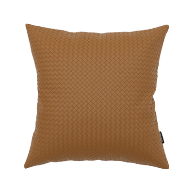 编织皮革抱枕高级感靠垫