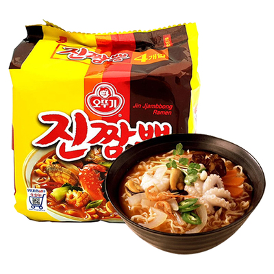 韩国进口不倒翁真海鲜面杂烩汤面跑男同款泡面辣味炒面夜宵速食品
