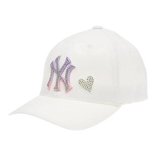 MLB儿童官方女童潮流萌趣可爱复古老花贴钻爱心棒球帽