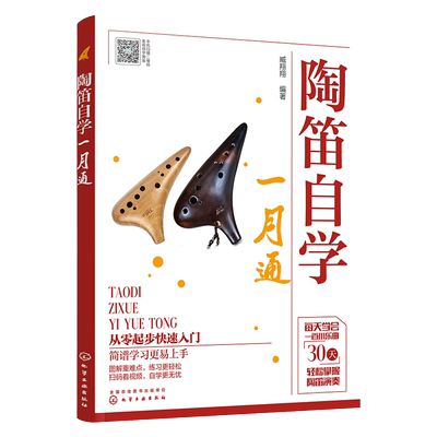 陶笛自学一月通 零基础入门到精通 陶笛自学教程简谱曲谱大全 基础教程自学入门演奏技巧一本通 曲谱大全流行歌曲练习曲集伴奏书籍
