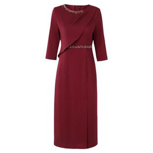 参加订婚喜宴晚礼服喜婆婆连衣裙女2024新款夏季轻奢高级感妈妈装