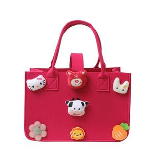 毛毡手提袋收纳袋定制礼品袋购物包伴手礼毛毡袋可定制毛毡手提包