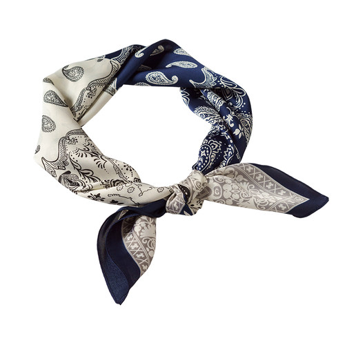 佩斯利纹男士丝巾英伦小方巾衬衫领巾小围巾复古薄款送丝巾扣