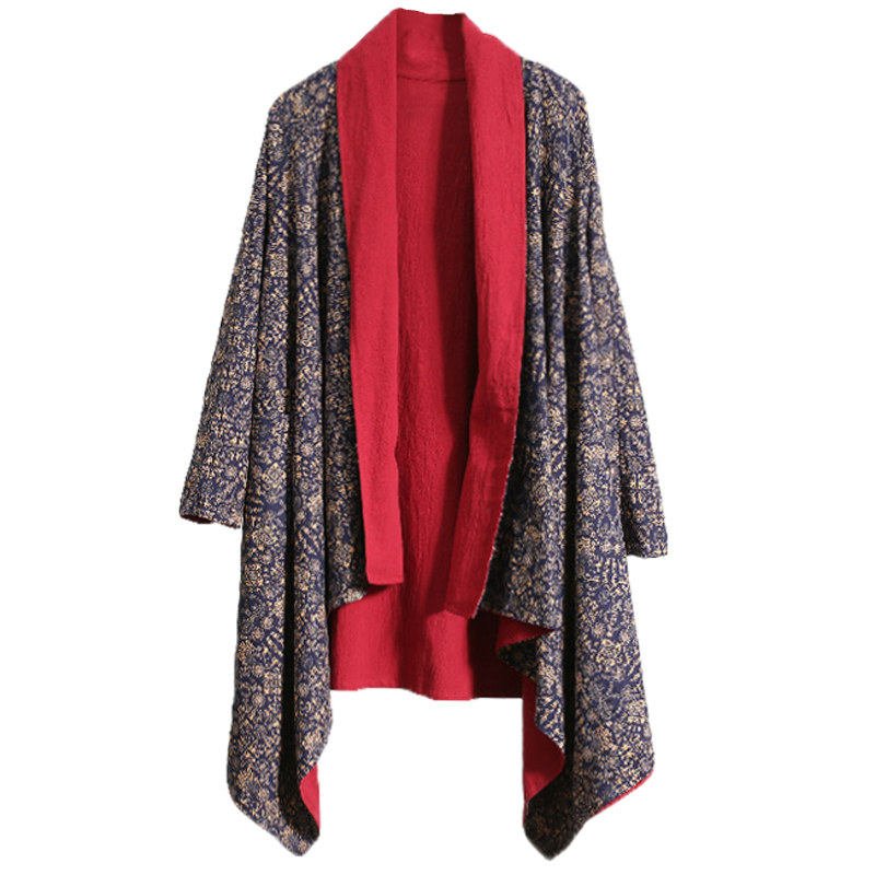春秋冬中国风双面穿外套服披风