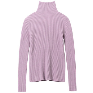 思诺芙德羊绒衫女高领一线成衣修身毛衣纯山羊绒无缝坑条针织衫