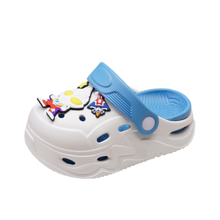 儿童洞洞鞋夏季新款男童拖鞋室内防滑男孩沙滩鞋卡通包头外穿童鞋