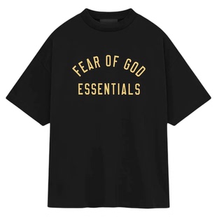 正品现货 Fear of God Essentials 24Fall重磅字母logo短袖T恤男