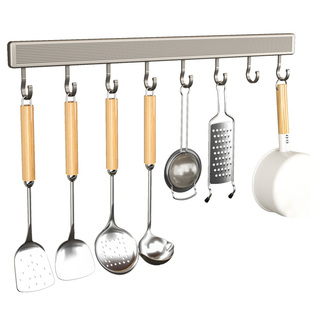 德力西厨房挂钩架免打孔壁挂式挂架勺子铲子砧板菜板案板置物架子