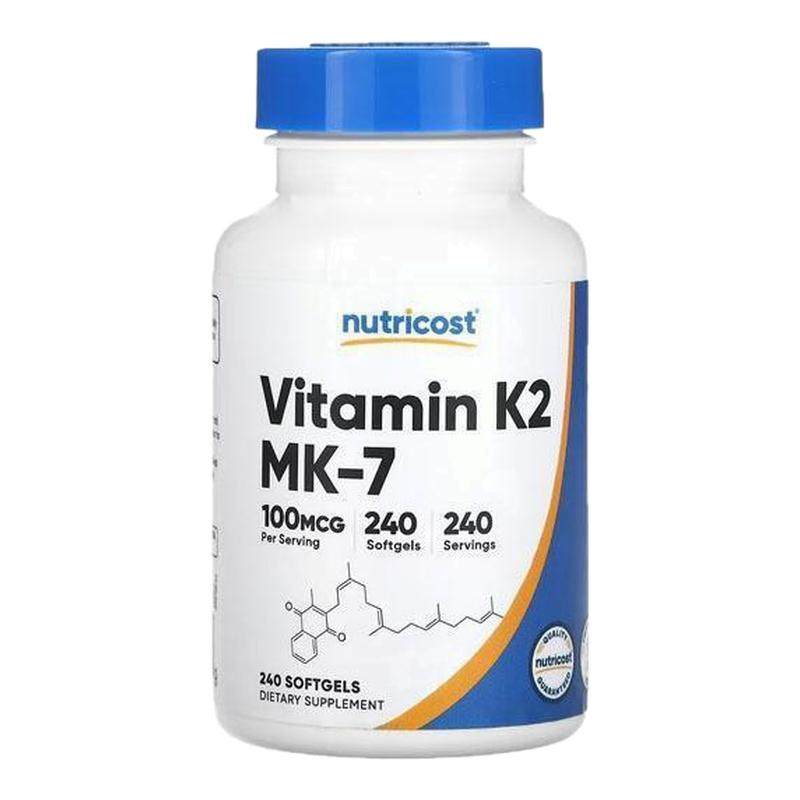 Nutricost维生素K2 MK-7软胶囊补钙促吸收骨骼健康心血管守护
