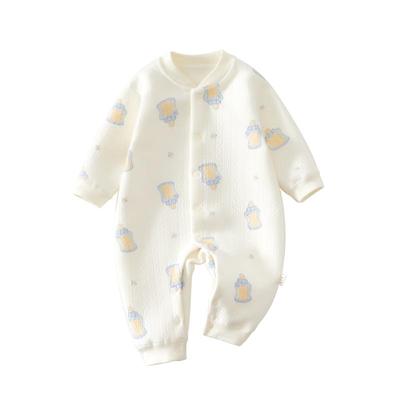 小聪熊婴儿衣服秋冬季夹棉连体衣