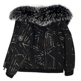 2025新款派克服男獭兔毛内胆可拆卸冬季短款真皮毛一体皮草外套潮