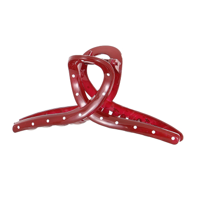 新年红色波点蝴蝶结抓夹后脑勺