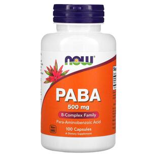 Now诺奥对氨基苯甲酸PABA维生素B族复合物叶酸前体皮肤白发能量代
